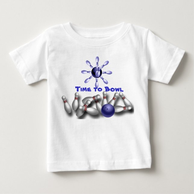 Camiseta Para Bebê Divertimento da boliche (Frente)