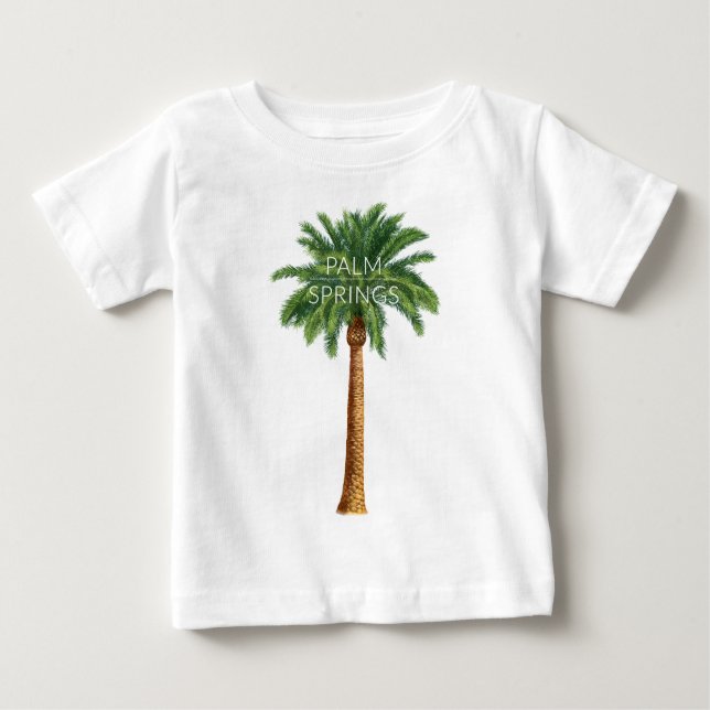 Camiseta Para Bebê Divertimento do verão do feriado do Palm Springs (Frente)