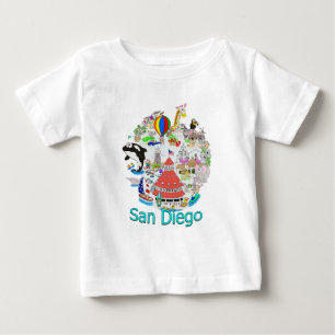 Camiseta Para Bebê Divertimento San Diego California