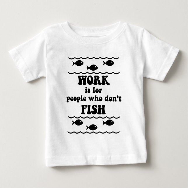 Camiseta Para Bebê Dizer engraçado da pesca (Frente)