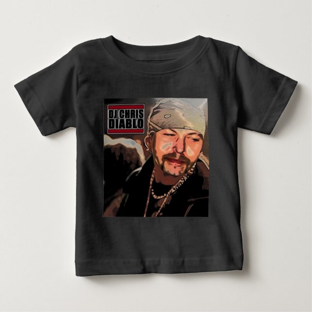 CAMISETA PARA BEBÊ DJ CHRIS DIABLO - RASTA (Frente)