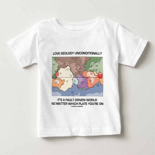 Camiseta Para Bebê Do amor da geologia mundo conduzido falha (Frente)