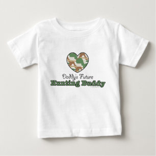 Camiseta Para Bebê Do bebê futuro do amigo da caça do pai T longo d