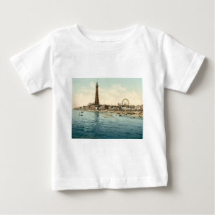 Camiseta Para Bebê Do cais central, Blackpool, Inglaterra