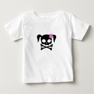 Camiseta Para Bebê *** do crânio da cauda de pônei
