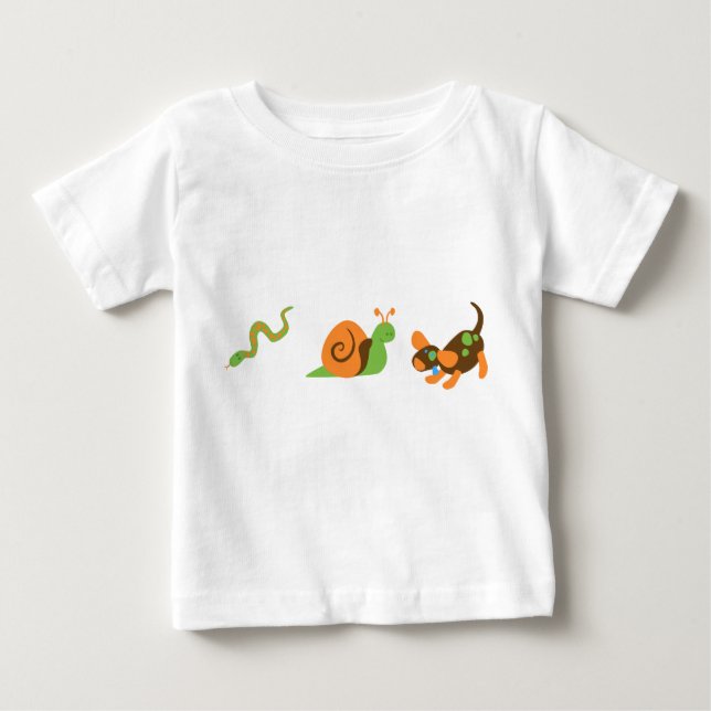 Camiseta Para Bebê Do que são feitos os meninos pequenos (Frente)