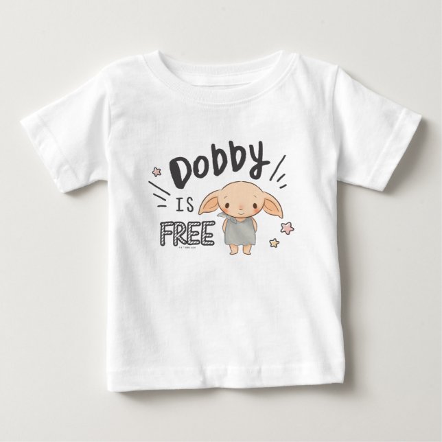 Camiseta Para Bebê Dobby Está Livre (Frente)