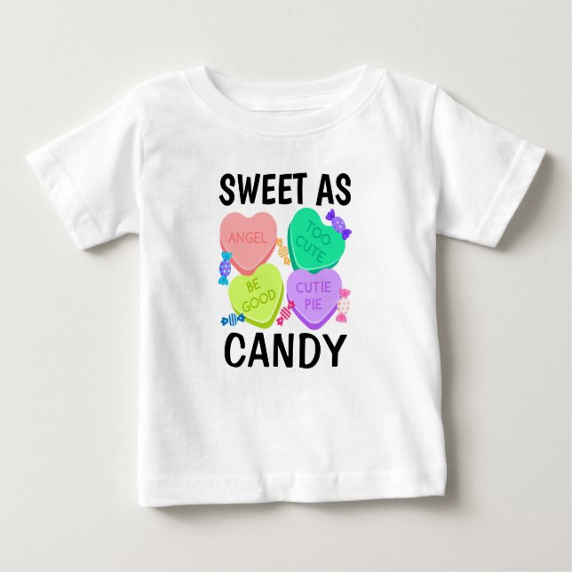 Camiseta Para Bebê Doce Como Dia de os namorados Docente (Frente)