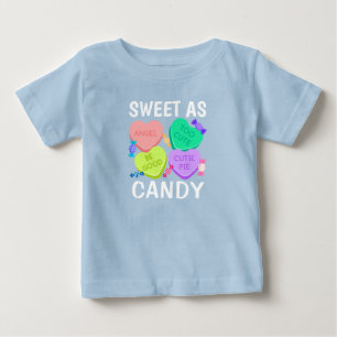 Camiseta Para Bebê Doce Como Dia de os namorados Docente