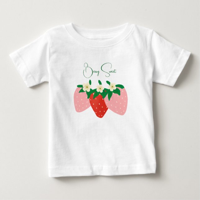 Camiseta Para Bebê Doce como Frutas (Frente)