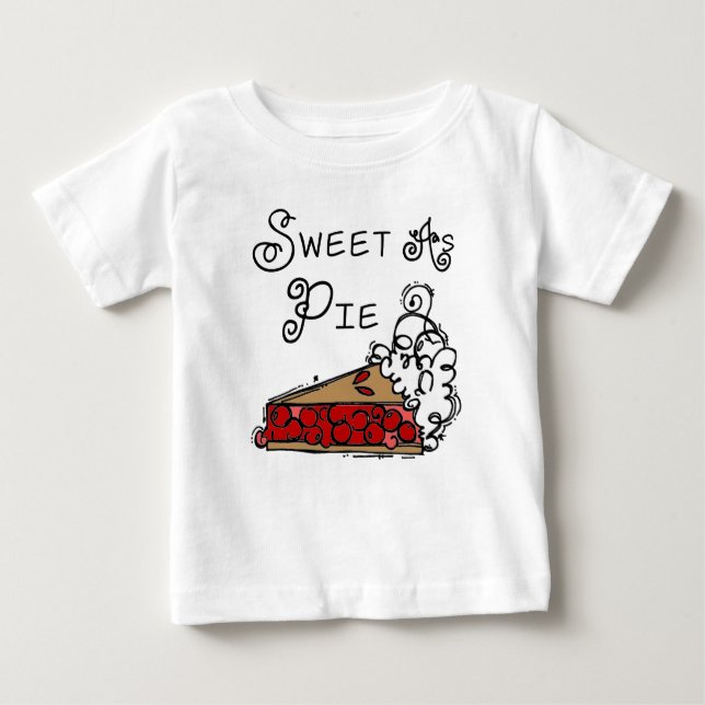 Camiseta Para Bebê Doce como Pie (Frente)