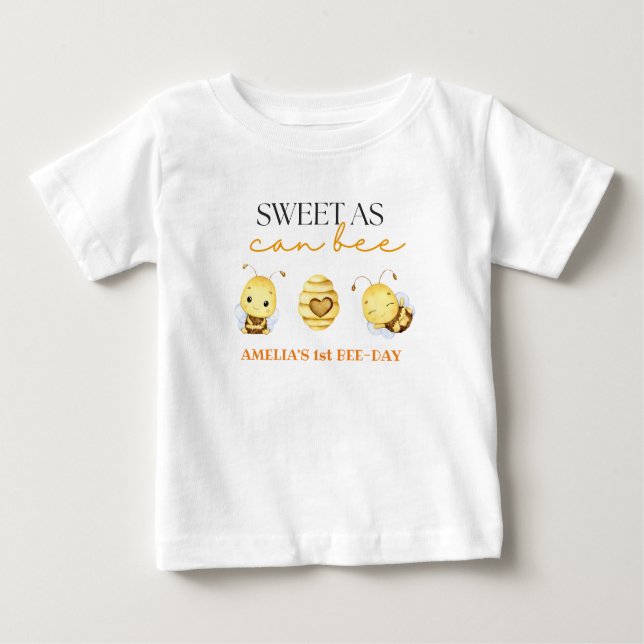 Camiseta Para Bebê Doce Como Pode Ser Aniversário (Frente)