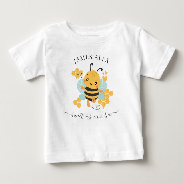 Camiseta Para Bebê Doce como pode ser o nome do bebê (Frente)