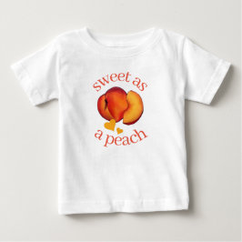 Camiseta Para Bebê Doce como um Pêssego Maduro Pêssegos da Geórgia Fr
