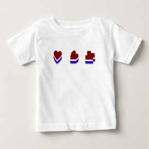 Camiseta Para Bebê Doce coração