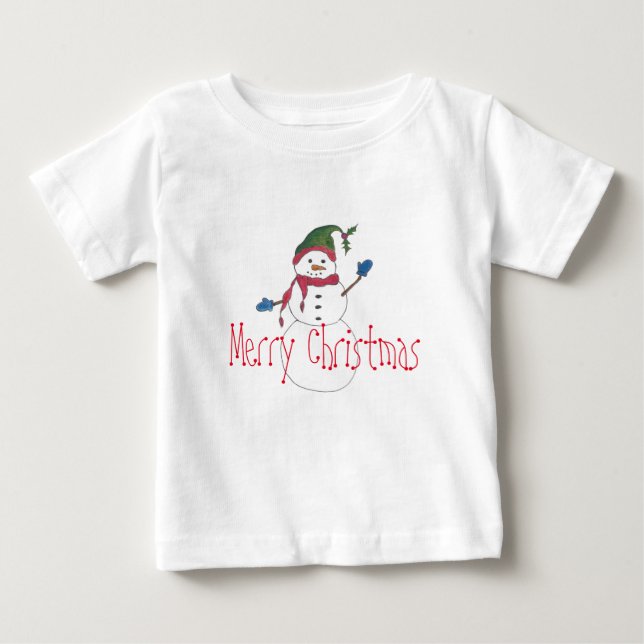 Camiseta Para Bebê Doce de Natal para Crianças (Frente)