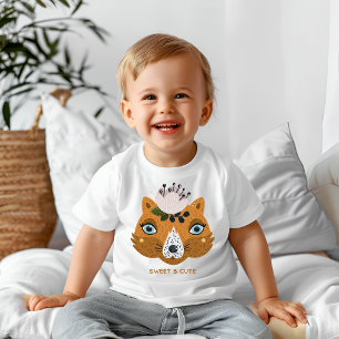 Camiseta Para Bebê Doce e fofo