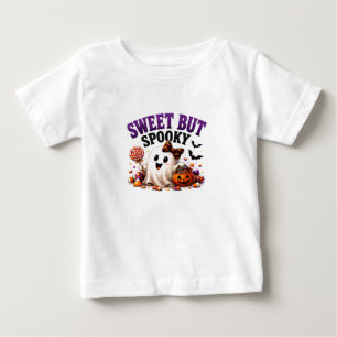 Camiseta Para Bebê 👻 Doce Espantoso Dito de Doces de Halloween 🍭