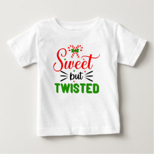 Camiseta Para Bebê Doce mas distorcido 
