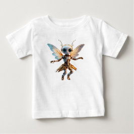 Camiseta Para Bebê Doce Menina Formiga Robô Dançante Pixie