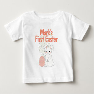 Camiseta Para Bebê Doce Páscoa Personalizada Para Crianças Da Primeir