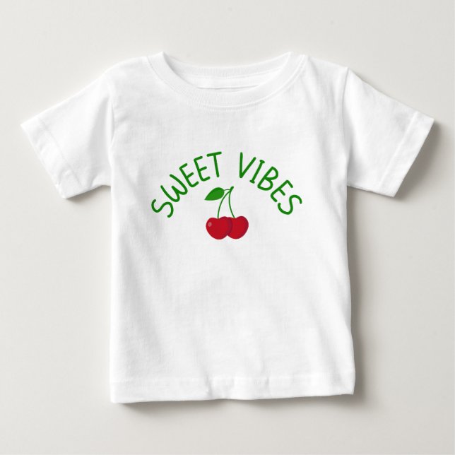 Camiseta Para Bebê Doce Vibrações (Frente)
