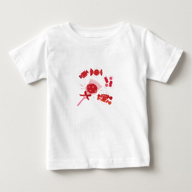 Camiseta Para Bebê Doces Delícias (Frente)
