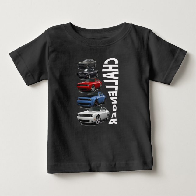 Camiseta Para Bebê Dodge Challenger SRT T-Shirt (Frente)
