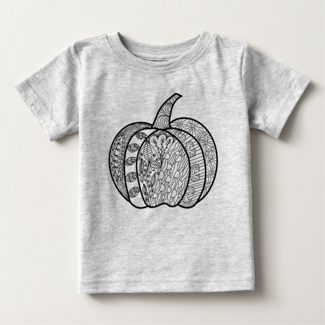 Camiseta Para Bebê Dodores de Halloween Boho mandala bombeiros outono (Frente)