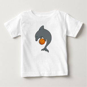 Camiseta Para Bebê Dofin como jogador de basquetebol
