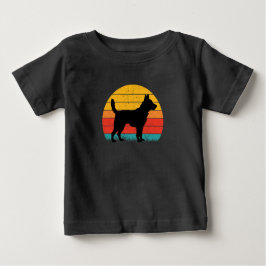 Camiseta Para Bebê Dog Silhouette at Sunset