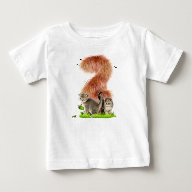 Camiseta Para Bebê Dois anos (Frente)