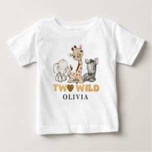 Camiseta Para Bebê Dois Camiseiros da Selva do segundo aniversário Se