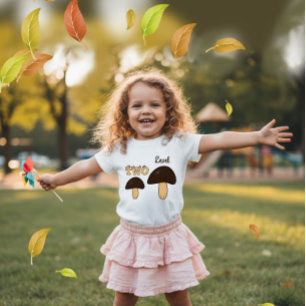 Camiseta Para Bebê Dois cogumelos