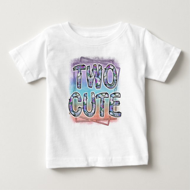 Camiseta Para Bebê Dois Lindos 2º Aniversário  (Frente)