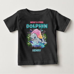 CAMISETA PARA BEBÊ DOLPHIN WILL E GRATUITAMENTE GAROTOS CORRENTES
