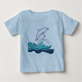 Camiseta Para Bebê Dolphins Baby Fine Jersey T-Shirt, White