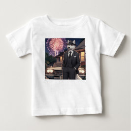 Camiseta Para Bebê Dom Lupo Canino "4 de Julho"