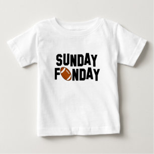 Camiseta Para Bebê Domingo Funday com futebol