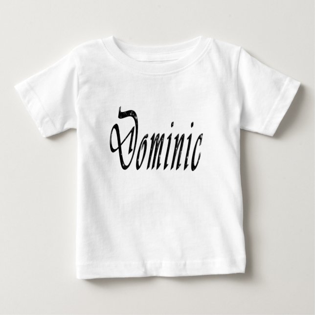 Camiseta Para Bebê Dominic, Nome, Logotipo (Frente)