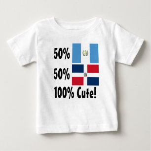 Camiseta Para Bebê Dominican 100% do Guatemalan 50% de 50% bonito