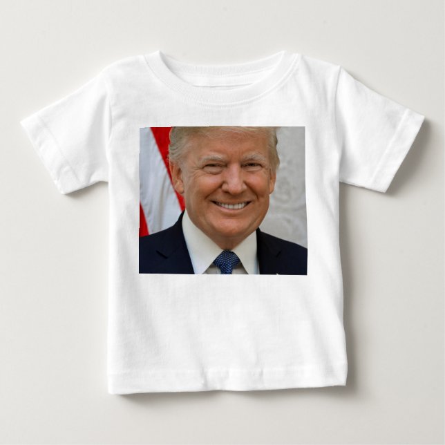 Camiseta Para Bebê Donald Trump (Frente)