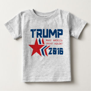 Camiseta Para Bebê Donald Trump For President