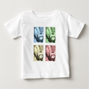Camiseta Para Bebê Doninhas engraçadas