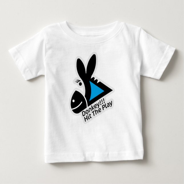 CAMISETA PARA BEBÊ DONKEY !!! HIT THE PLAY BY MASANSER PIXELAT (Frente)