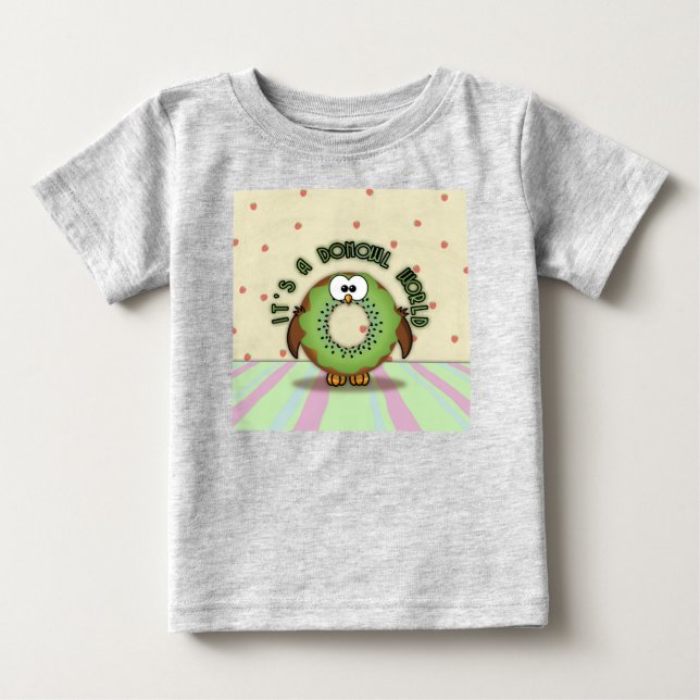 Camiseta Para Bebê donowl kiwi - (Frente)
