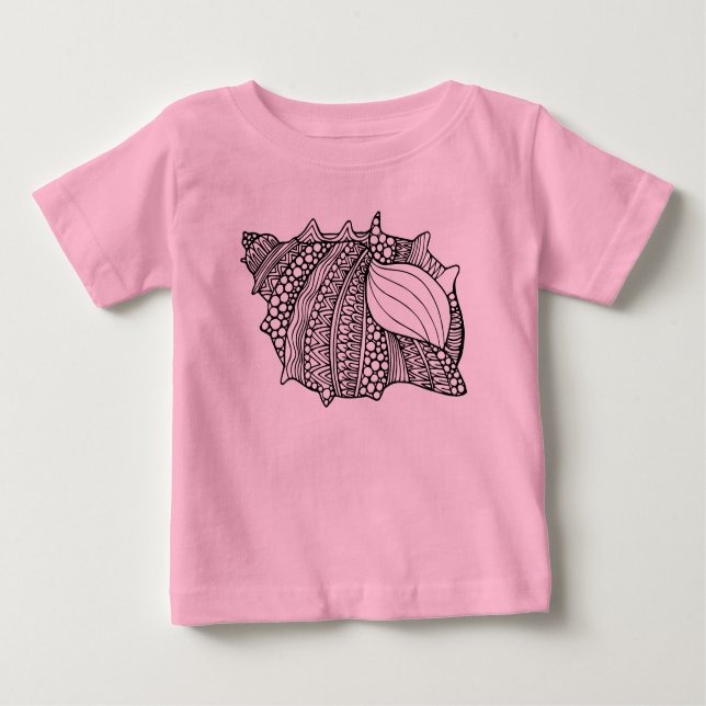 Camiseta Para Bebê Doodle inspirado (Frente)