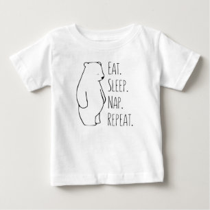 Camiseta Para Bebê Dormir, Dormir, Urso Polar, Bebê E Filhos
