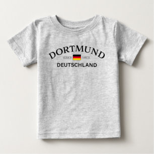 Camiseta Para Bebê Dortmund Deutschland Coordenadas Alemão
