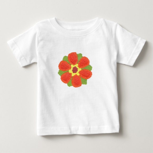 Camiseta Para Bebê Dotler Flower Baby Romper (Frente)